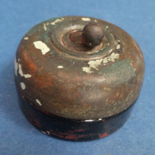 Vintage 30's Electric Dolly Light Switch Vitreous Base Copper top Crabtree