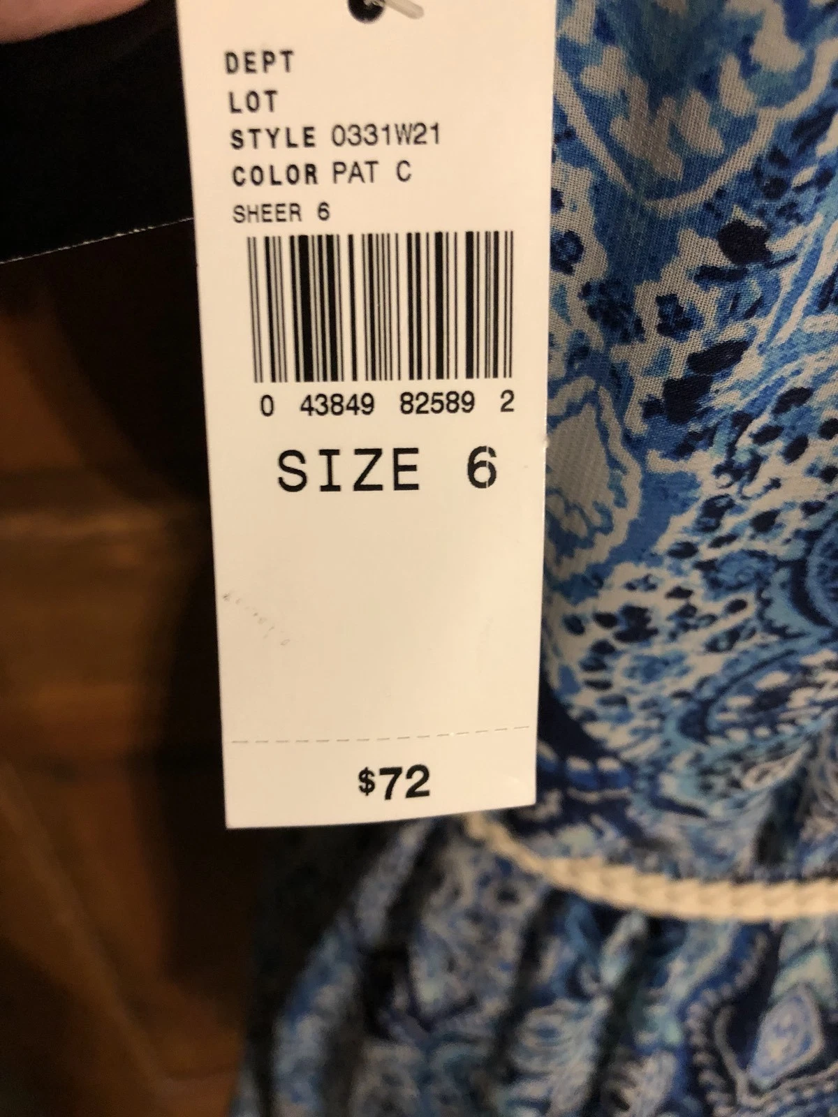 Abito estivo Alyx marrone blu prendisole tg 6 nuovo con etichetta