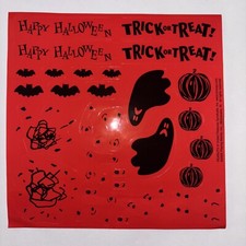 Vintage 2002 Peanuts Snoopy Stickers Halloween Ghost Trick Or Treat