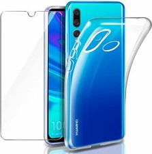 COVER CUSTODIA + PELLICOLA VETRO TEMPERATO PER HUAWEI P SMART PLUS 2018 2019  