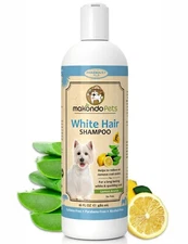 Dog Whitening Shampoo. Tear stain remover for white dogs. Natural Dog Shampoo