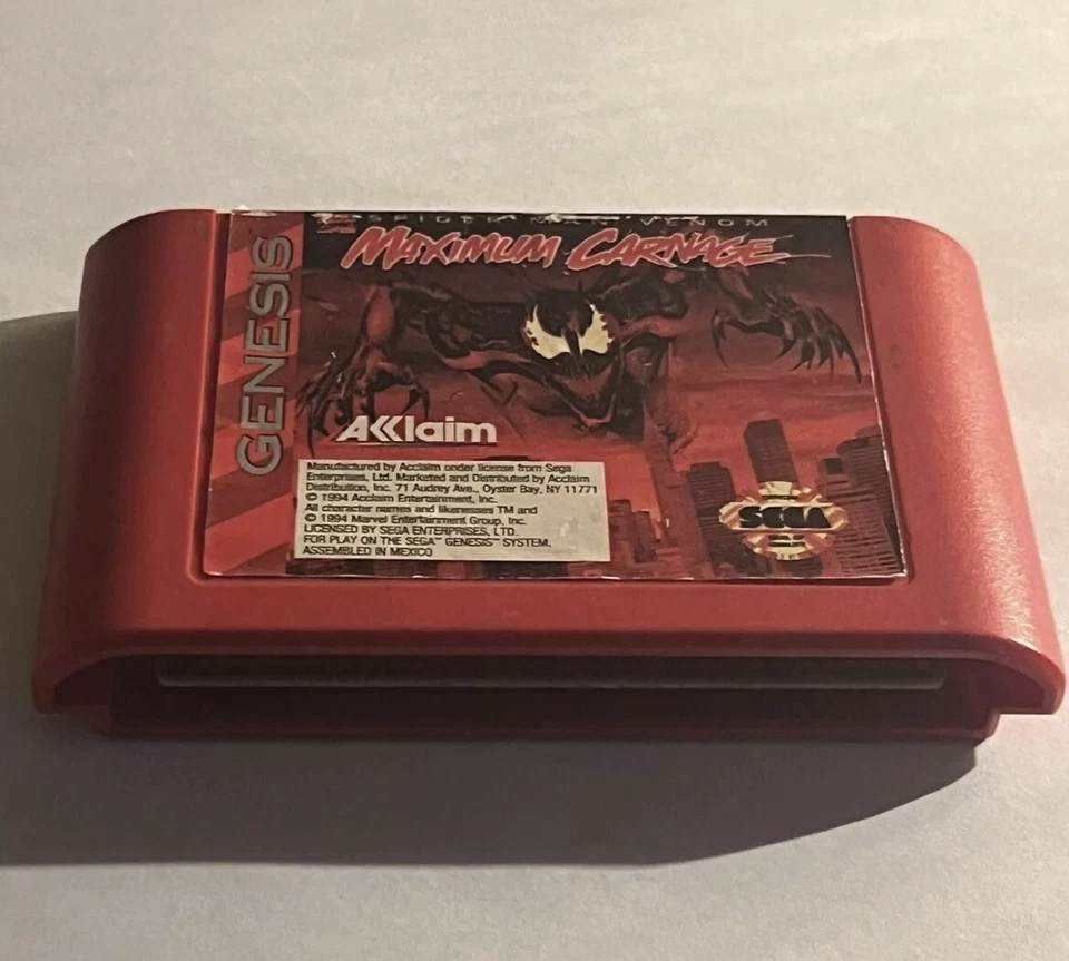 Sega Genesis Game Bundle - NBA Jam, Maximum Carnage, Street Fighter 2, Mortal K - Image 3 of 4