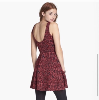 jacquard skater dress Women's Taupe Floral Jacquard Boucle Skater Dress