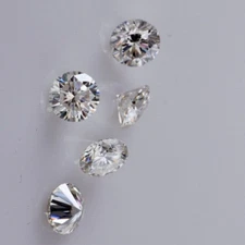 2 CT Natural White Diamond 5 mm 5 Pcs Round Cut VVS1 D Grade GDGL Certified K3