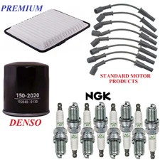 Tune Up Kit Air Oil Filters Spark Plugs Wire For GMC CANYON V8; 5.3L 2009-2012