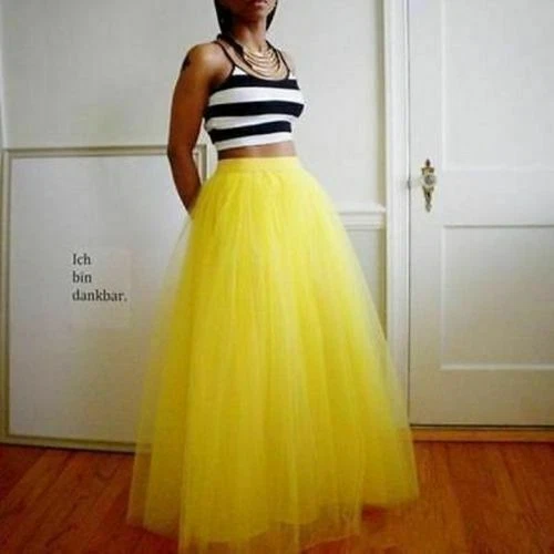 5 Layer Tulle Long Skirt Tutu Women Maxi Wedding Skirts Party Prom Underskirt 11 - Picture 11 of 39