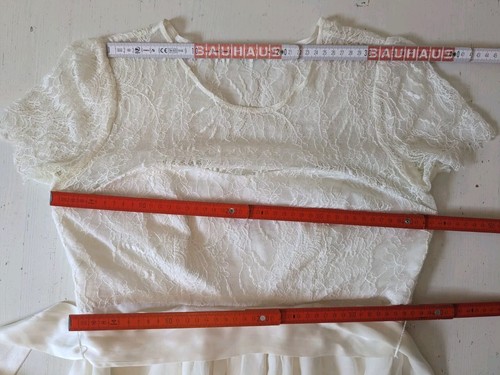 Standesamt Brautkleid S 38 100% Seide Séraphine Umstand creme weiß Spitze - Bild 11 von 12