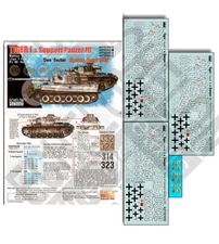Echelon Fine Details 1/35 SchPzAbt 503 Tiger Is and Support Pz IIIs Decal 1943