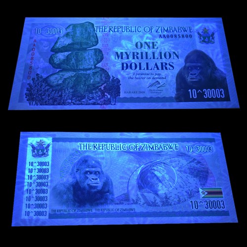 Papel moneda 10 un./número de serie Zimbabwe un mil millones de dólares 30003 ceros UNC - Imagen 4 de 7