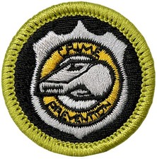 BSA CRIME PREVENTION MERIT BADGE CURRENT MINT...