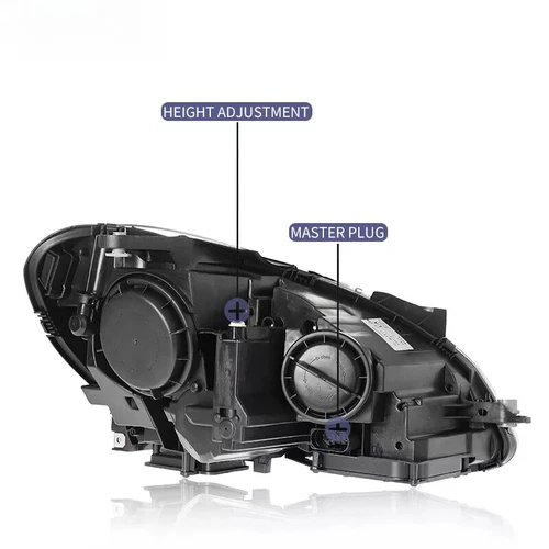 For 2011-14 Mercedes Benz C-Class W204 Pair LED Front Headlight Full Assembly - Picture 4 of 6