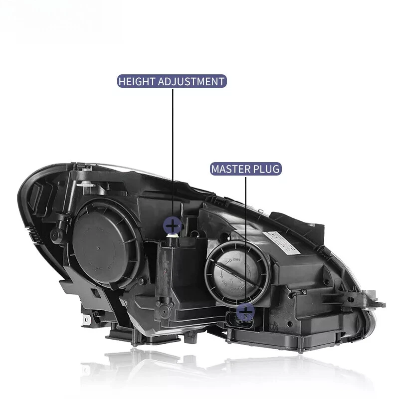 Par de faros delanteros LED montaje completo para Mercedes Benz Clase C W204 2011-14 Foto 4 de 4