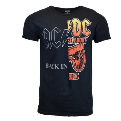ACDC Mens Tee T Shirt S M L XL Rock Tour Band Metal Hard Vintage Music BLACK NEW