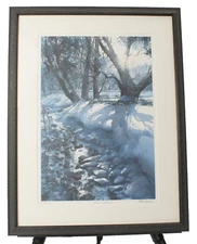 Tom Lynch Limited Edition Print Snow Shadows Signed COA Professionally Framed