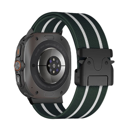 Cinturino sportivo in nylon a strisce per Samsung Galaxy Watch Ultra (2025) ricambio - Foto 14 di 21