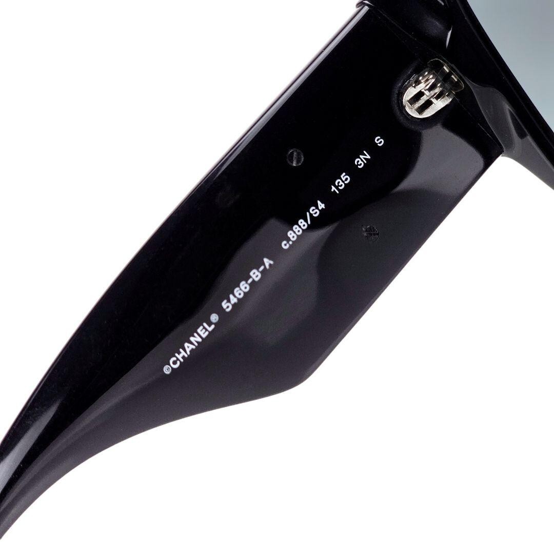 CHANEL sunglasses 5466B C888/S4 black with Case New | eBay