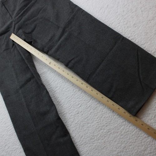 Saks Fifth Avenue Real Clothes Wool Blend Trouser Pants, Petite 12P Gray, Lined - Picture 6 of 11