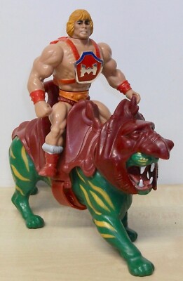 Masters of the Universe Thunder Punch He-Man Battle Cat action