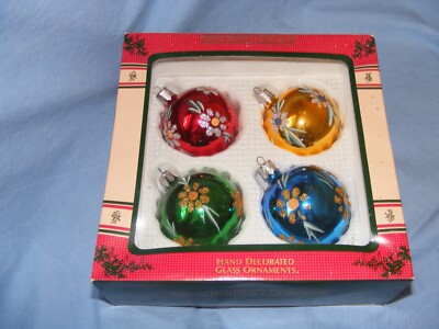 Vintage Glas Christbaumkugeln Simon Holiday Poland Deko verpackt