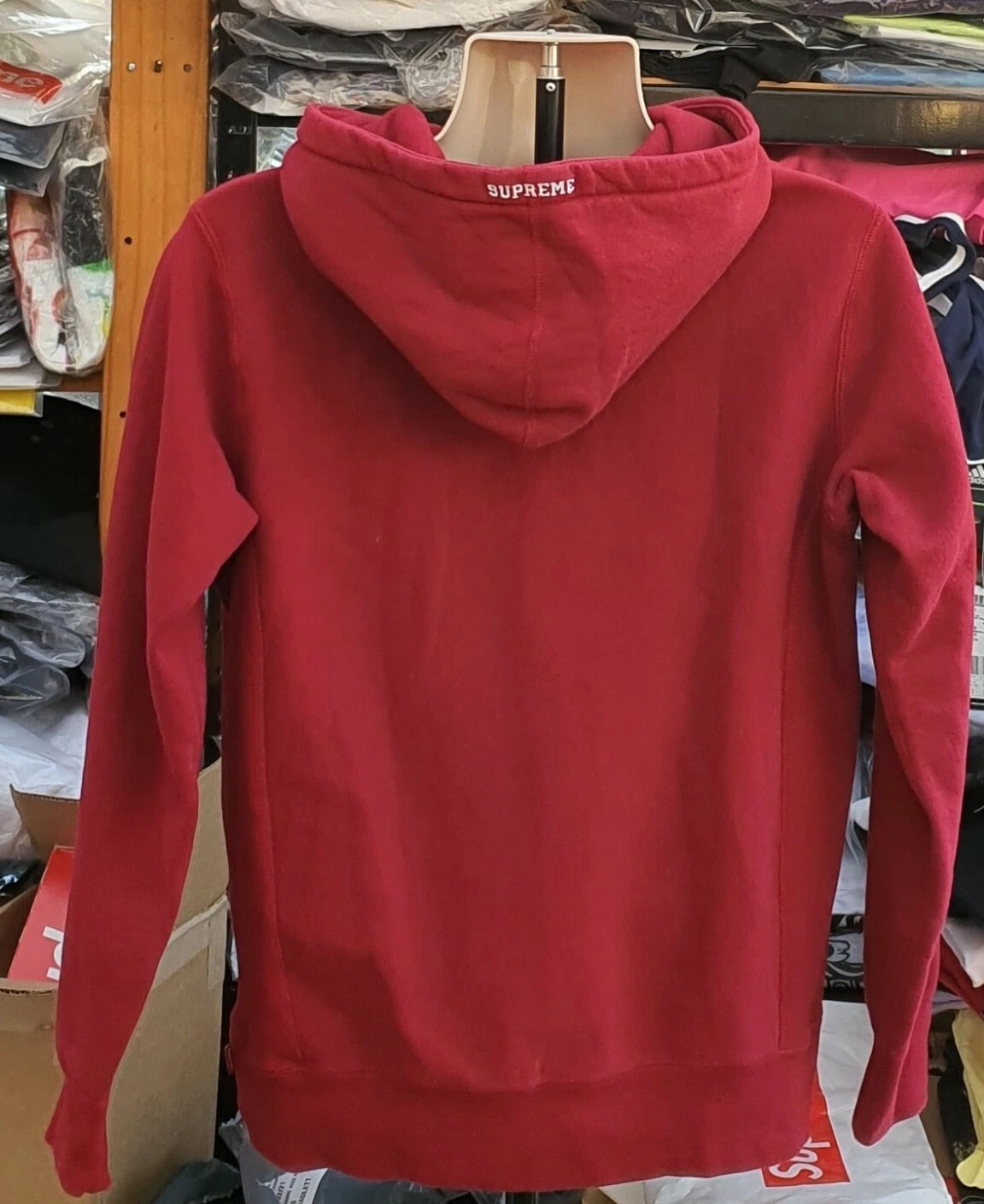 Felpa con cappuccio SS17 Supreme Michael Jackson cardinale M media rossa MJ