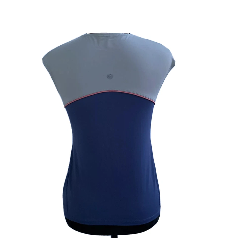 LIJA S Top Pequeño Crepúsculo Tenacious Damas Tenis Elástico Gris Azul Rosa Rayas  Foto 4 de 4