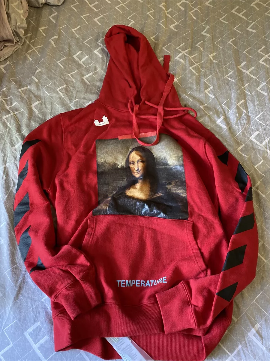 OFF-WHITE Mona Lisa Temperature Hoodie Red for Women