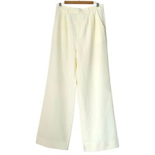 We Are Sundays Trouser Pants Wide Leg Women L Ivory Cream Pleated Old Money Work