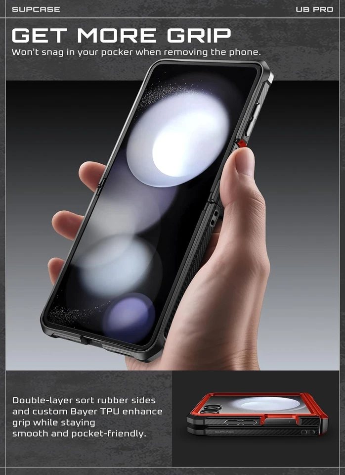 SUPCASE Funda Protectora de Pantalla 9H Incorporada con Soporte para Samsung Galaxy ZFlip 7 Foto 4 de 4