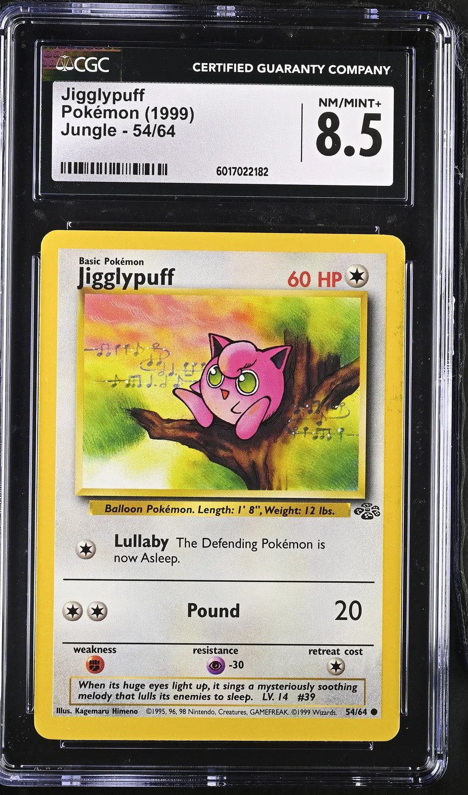 1999 Pokemon Jigglypuff #54/64 54/64 CGC 8.5