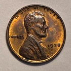 Nicer Low Mintage 1938 P Lincoln Wheat Cent