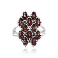 Cavill Damen Ring Sterling Silber Platin Pink Zirkon Oval 3,7Ct Echtschmuck