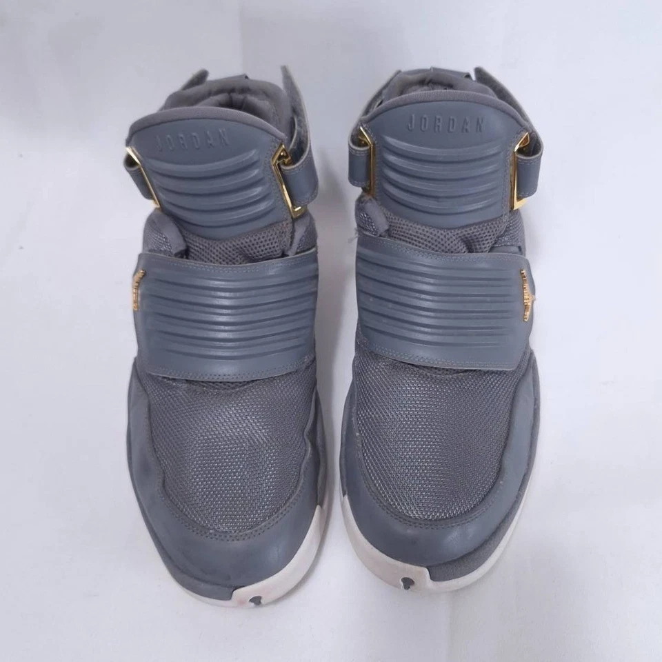 Air Jordan Generation 23 Grey Men 11 Adjustable Strap Gold Jumpman AA1294‑004 - Image 2 of 4