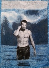 Wave | Modern Art Mixed Media: Oil Pastel Painting Print Mix | A4 Unique