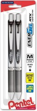 Pentel EnerGel RTX Retractable Liquid Gel Pen, 0.7mm , Medium Line, Metal Tip,