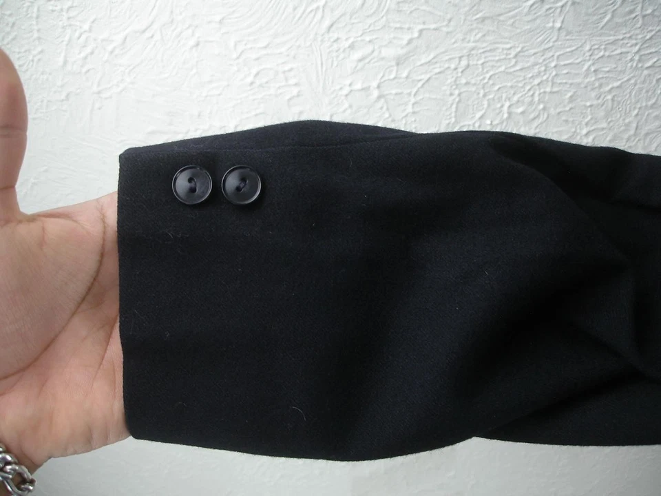 Hombre 40R After Six Esmoquin Formal Cena Traje Chaqueta Negro Marfil Lana De Colección Años 20 Foto 4 de 4