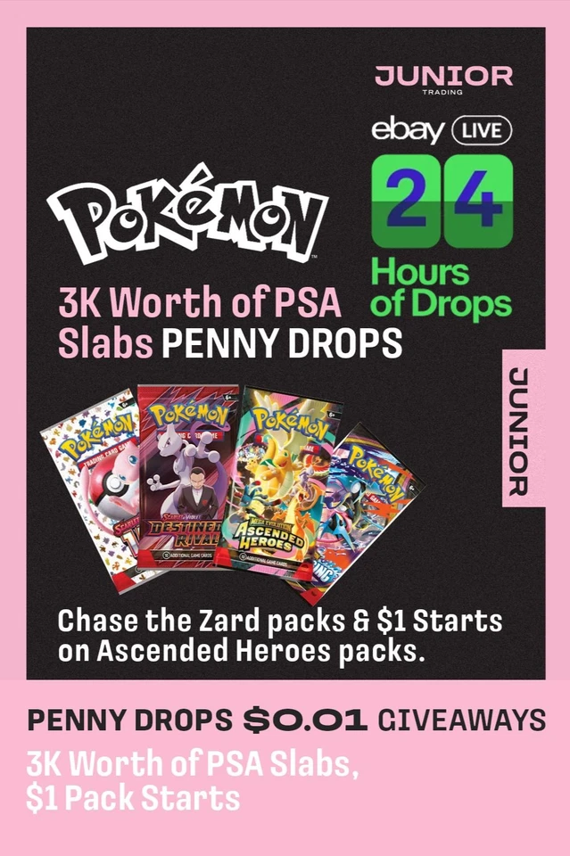 24 Hours of Drops | Pokemon HOURS! | 3k of PSA slabs for PENNIES!