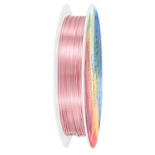 0.4mmx9.2m Jewelry Wire, 26 Gauge 30.2FT Craft Wire Copper Wire, Rose Gold
