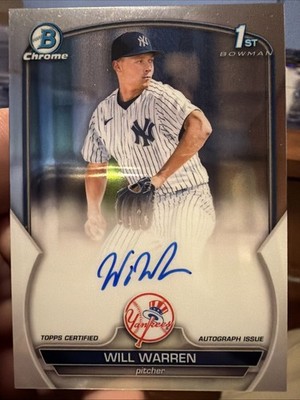 2023 Bowman Chrome - Prospect Autographs Will Warren On-Card Auto  