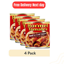  4 pack HORMEL Beef Tamales in Chili Sauce, Shelf-Stable, 15 oz Steel Can