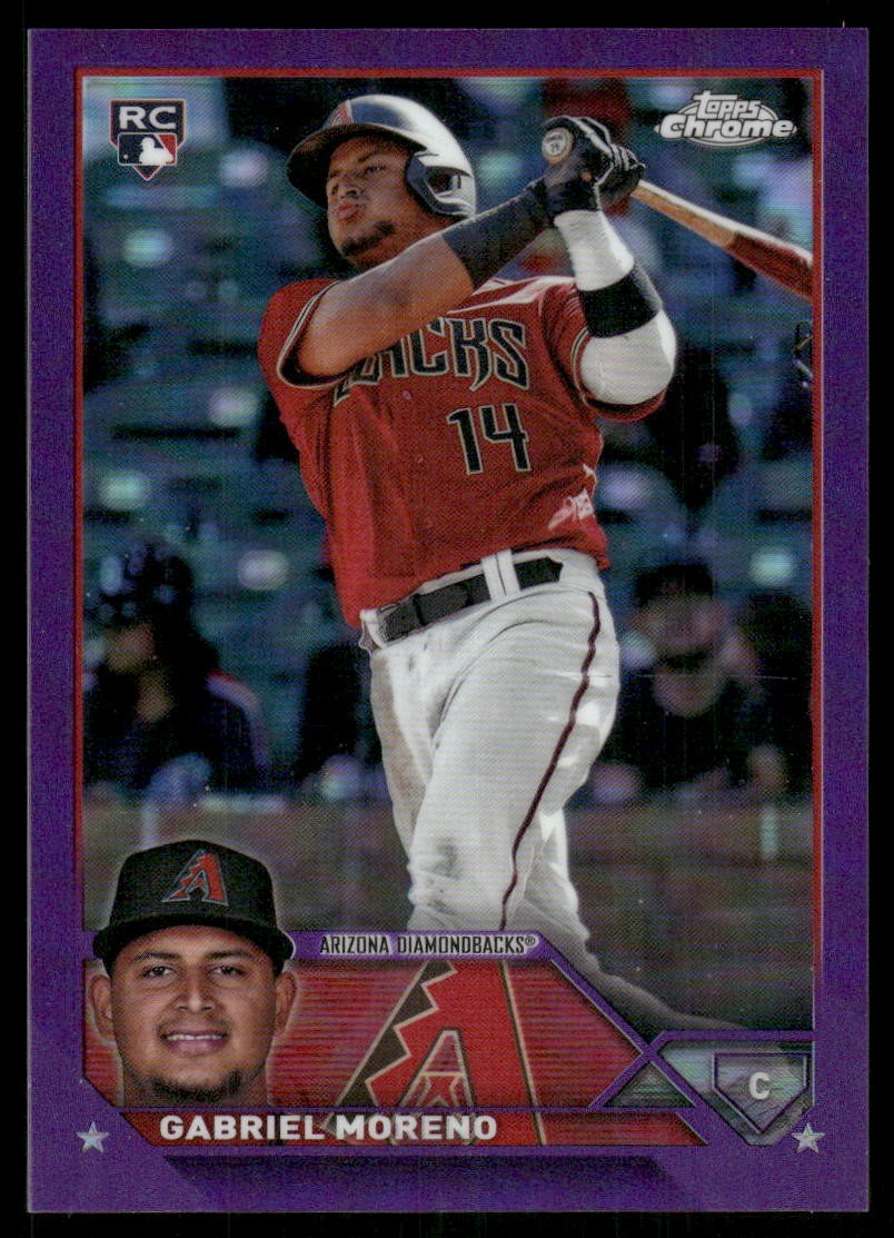 2023 Topps Chrome Update Purple Refractors #USC36 Gabriel Moreno /250 - BB