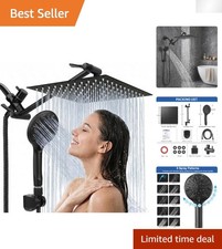 Ultimate 10'' High Pressure Rainfall Shower System with 11'' Arm - Easy Install