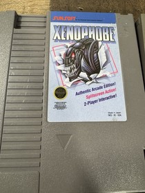 NES Lot of 5 Games: Bump n' Jump, Xenophobe, Tecmo NBA, Bases Loaded, MLB ...