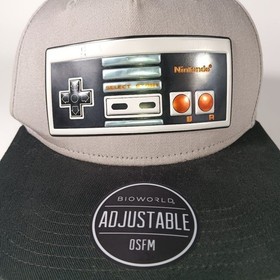 Nintendo Classic NES Controller - Snapback Hat, Gray and Black, One Size