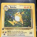 Pokemon TCG Raichu 14/102 holo Base Set 1st Edition German 80HP 1999 WOTC NM-
