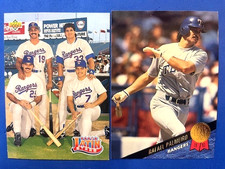 Rafael Palmeiro 1993 Upper Deck Latin Stars & 1993 Leaf Baseball - Rangers