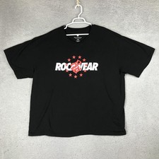 Rocawear Shirt Mens 4XB Black Classic Logo Stars Graphic Big & Tall Tee Top