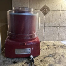 Cuisinart 1.5 Quart Frozen Yogurt Ice Cream Sorbet Maker - Red - Works Great! 