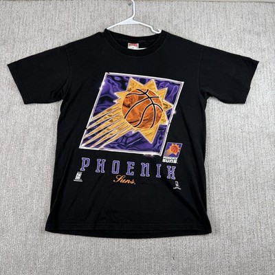 Vintage Phoenix Suns Nutmeg T Shirt NBA Size XL Black Made In USA