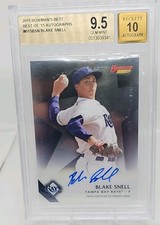 Topps 2015 Bowman's Best Blake Snell Rookie Auto BGS 9.5 Card And Auto 10 Grade.. rookie card picture