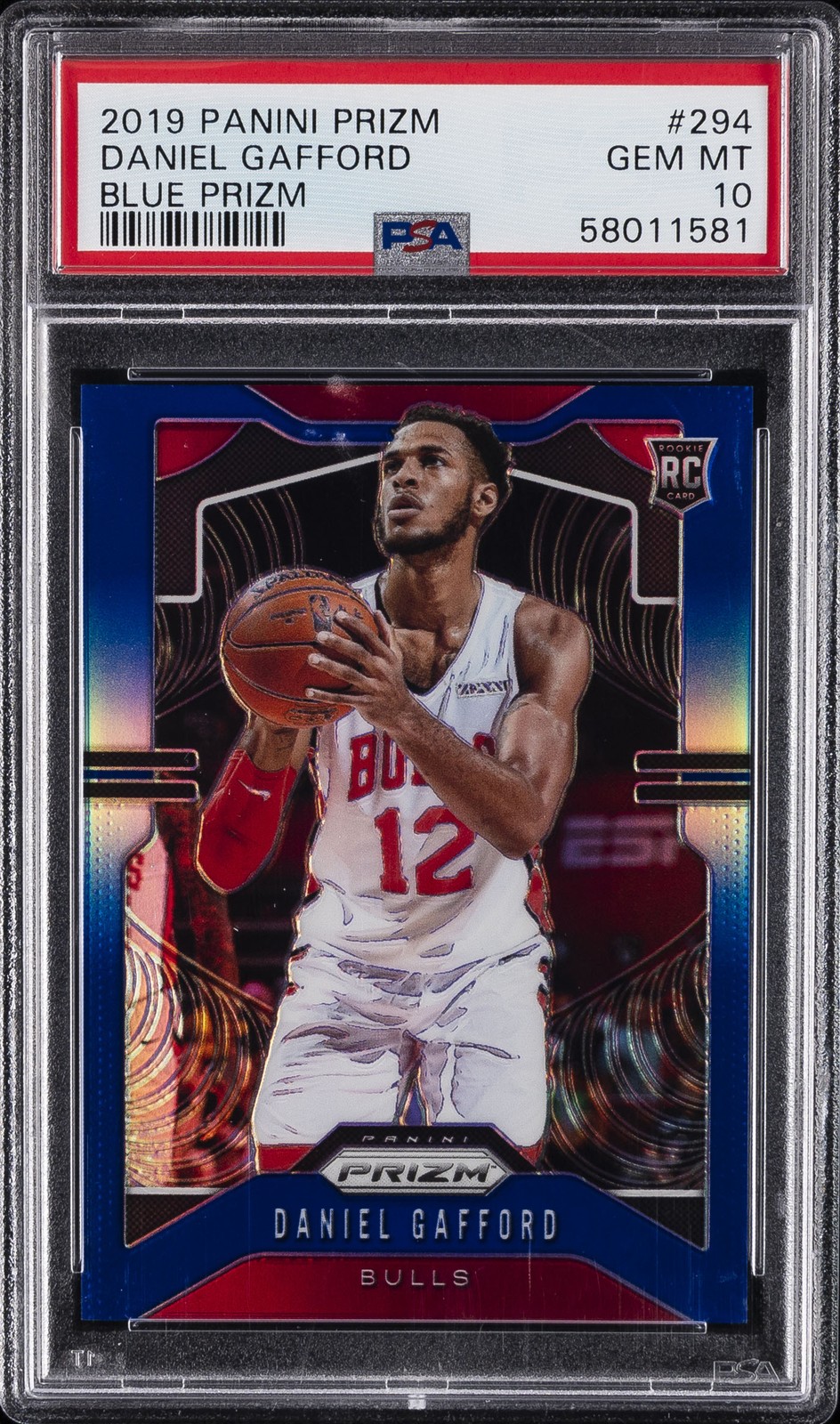 2019 PANINI PRIZM BLUE PRIZM #294 DANIEL GAFFORD #/199 PSA 10